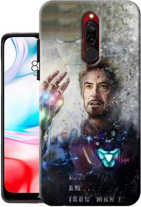 NDCOM Back Cover for Xiaomi Redmi 8 Avengers End Game Tony Stark Iron Man Printed