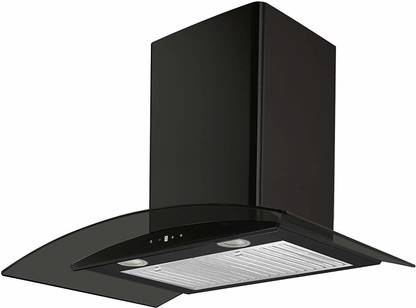 Hafele Curve 90X Wall Mounted Black 800 CMH Chimney