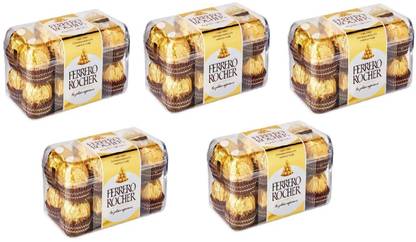 FERRERO ROCHER Pack Of 16 Chocolates ( Set Of 5 ) Bars