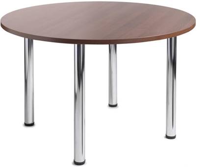 Lakdi - The Furniture Co. Circular Cafe Table with Wooden Colour Top and metal Solid Wood Coffee Table