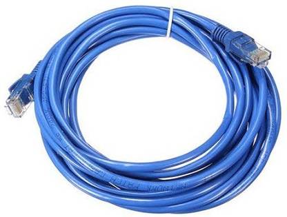 techut LAN Cable 5 m 5 Meter CAT 6 Ethernet Cable Lan Network CAT6 Internet Modem Blue RJ45 Patch Cord