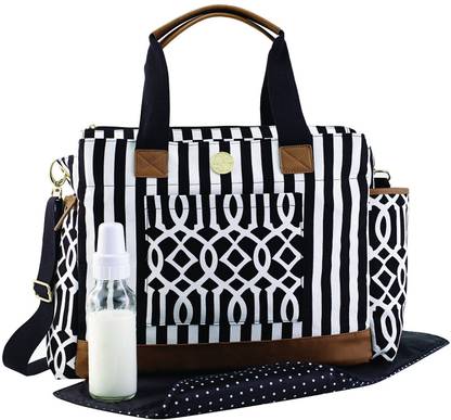 Mud Pie Bigger Bundle Diaper Bag Tote, Black (Black2) [CAT_5627] Tote Diaper Bag