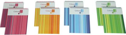 MAHAVIR Spiral Notebook - No.6 - Wire-O-Bound Pad Regular Notebook Ruled 80 Pages