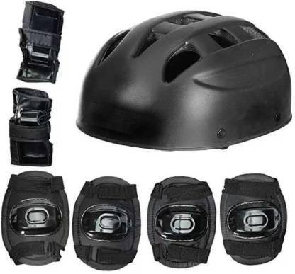 EmmEmm 4 in 1 Skating/Cycling/Tracking Protection Kit with Hard Helmet Size (M) Skating Kit