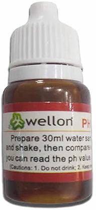 Wellon H Test Liquid Drops for Water pH Testing with pH Colour Chart (Pack Of 2) Ph Test Strip