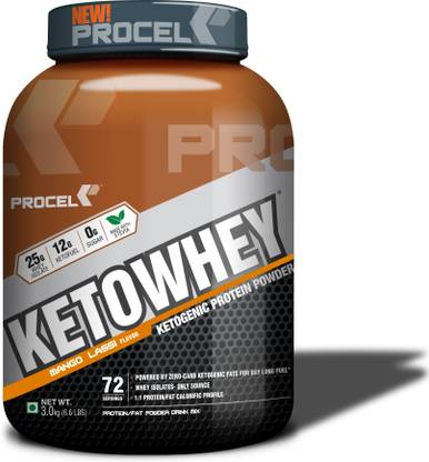 PROCEL by NEULIFE KETOWHEY Ketogenic Protein Powder with Ketofuel - 3kg (Mango Lassi) Whey Protein