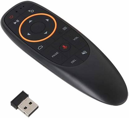 RR G10 Voice Control Fly Air Mouse 2.4GHZ Wireless Microphone Remote Control with Gyro Sensing and IR Learning for Android TV Box, Smart TV, Laptop,Smart Projector Universal Remote Controller