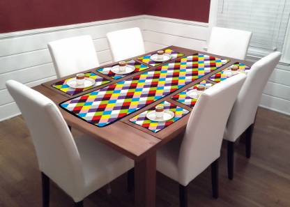 RS Collection Multicolor PVC Table Linen Set