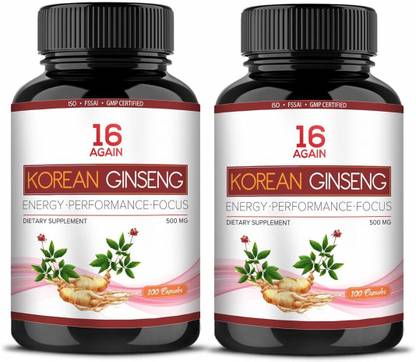 16Again Korean Red Ginseng | Boosts Stamina, Energy Levels & Performance for Men & Women