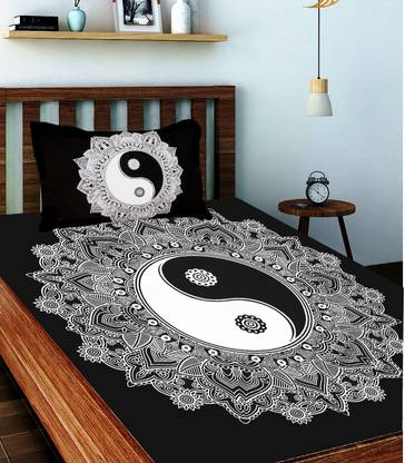 SheetKart Cotton Single Flat 144 TC Printed Bedsheet