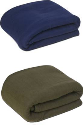 CLOUDTAILNET Solid Single Fleece Blanket for  Mild Winter