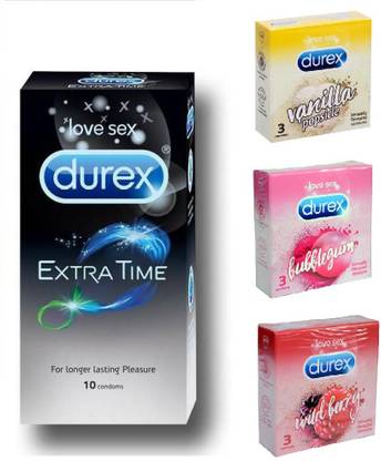 DUREX EXTRA TIME WITH FLAVOURS Condom