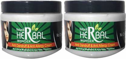 NATURAL HERBAL WONDER Anti Dandruff & Anti Allergy Cream PACK OF 2 (400G)