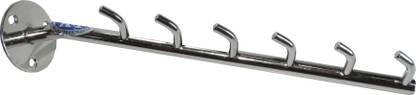 Epraiser A1-70 Stainless Steel Chrome Plated 6 Hook/Khunti regular open display rod or Drop Hanger Hook 6