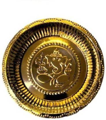 Agromech BRASS POOJA PLATE Brass