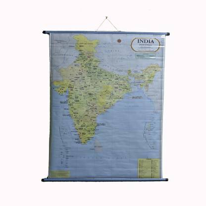 ROLLUP MAP OF INDUSTRIES OF INDIA (PIPE MOUNTED) Photographic Paper
