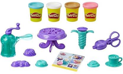 PLAY-DOH Kitchen Creations Delightful Donuts Play Food Set with 4 Non-Toxic Colors