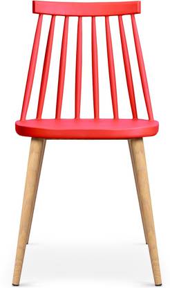 Finch Fox Scandinavian Chairs Stylish & Modern Furniture Plastic Chairs (Red) Plastic Dining Chair
