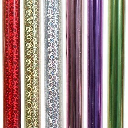 KRAFTMASTERS Premium 25 Sheets Multicolor Plastic Holographic Metallic Wrapping Paper NA Plastic Holographic Metallic Gift Wrapper