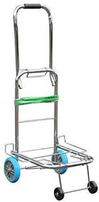 MANTAVYA 4 Wheeler Grocery Shopping Portable Basket Aluminium Trolley Luggage Trolley