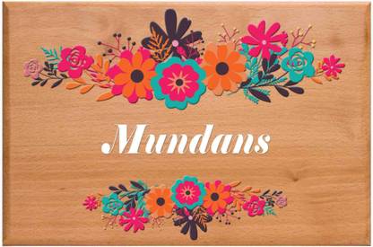 Apur Wooden Mundans Name Plate