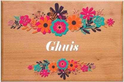 Apur Wooden Ghuis Name Plate