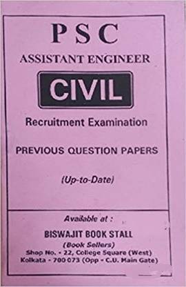 West Bengal P.S.C Assistant Engineer (CIVIL) In English