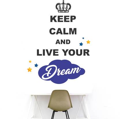 StickMe Keep Calm And Live Your Dream - Inspirational - Motivational - Quotes - Wall Sticker-SM805