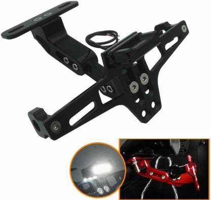 acube mart Tail Tidy Fits All Motorcycles Bike Number Plate ajustable with led Bike Number Plate