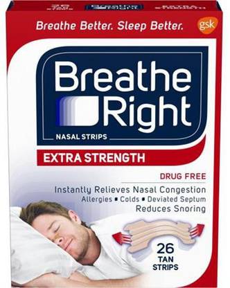 Breathe Right Nasal Strips, Extra, 26-Count Box Anti-snoring Device