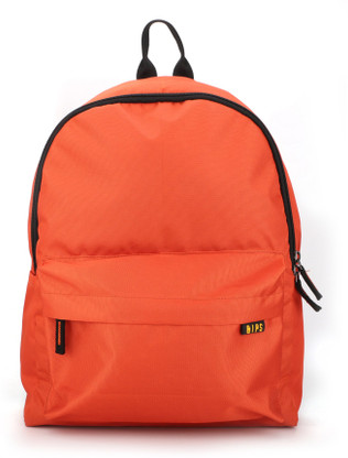 the orange backpack