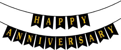 Party Propz TM Happy Anniversary Banner for Anniversary Decoration Banner