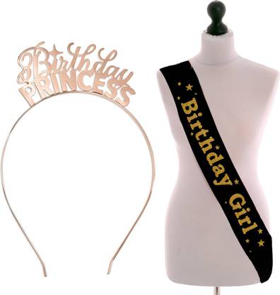 Party Propz Rose Gold Birthday Princess Tiara for Birthday Girl Or Girls Birthday Tiara, Crown Accessories