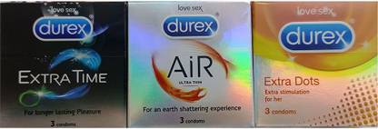 DUREX Extra Time Air Ultra Thin and Extra Dots Condom