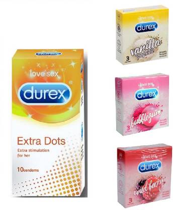 DUREX EXTRA DOTS WITH FLAVORS Condom