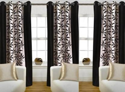 Flipkart SmartBuy 152 cm (5 ft) Polyester Window Curtain (Pack Of 3)