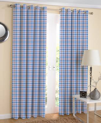 AIRWILL 214 cm (7 ft) Door Cotton Curtain (Pack Of 2)