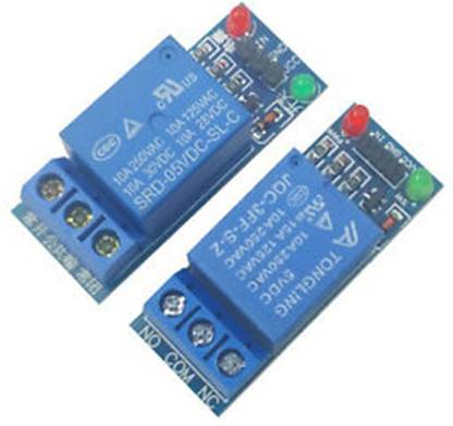 Technical hut 2 Pieces 5v Single channel Relay Module For Projects Micro Controller Board Electronic Hobby Kit