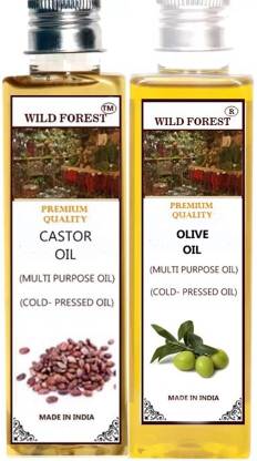 WILD FOREST CASTOR & OLIVE OIL 100 ML EACH Hair Oil