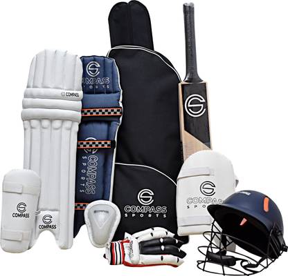 COMPASS Practice Cricket Kit With Bag - Size 5 For Age 13/14/15 Cricket Kit