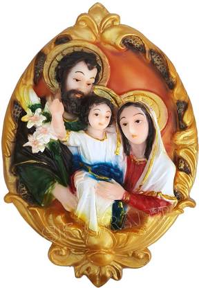 SK Craft Antique Holy Family Statue-Baby Jesus, Mother Mary & St. Joseph-
, Jesus christ statue, Jesus Family Christian Religious, Nativity set, Ideal Gift For Christmas & Home / Office Décor Assembled 27 cm Pack of 1