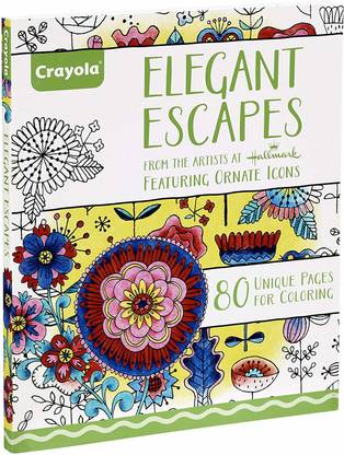 CRAYOLA Hallmark Artist Designs Coloring Book 8"X10"-Elegant Escapes