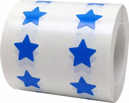 InStockLabelscom Blue Star Stickers, 1/2 Inch Wide, 1000 Labels On A Roll [Cat_659