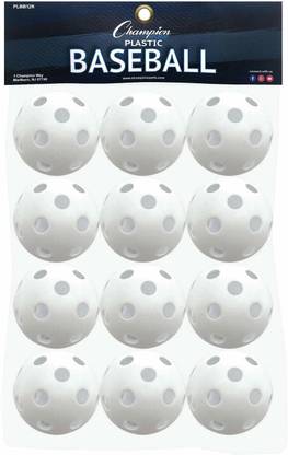 CHAMPION Sports White Plastic Baseballs Baseball