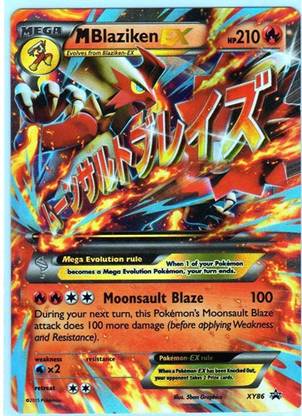 POKEMON Blaziken EX Card