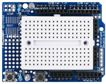 Super Debug Mini Breadboard Prototyping Prototype Shield ProtoShield for Arduino UNO Micro Controller Board Electronic Hobby Kit