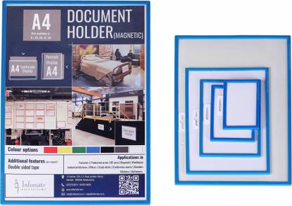 Infomate PP Magnetic Document/Paper Holder A4 size
