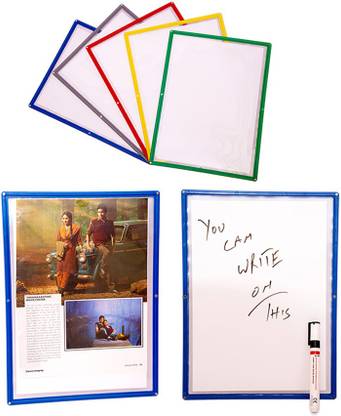 Infomate PP Magnetic Document Holder with writing surface
