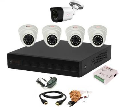 CP PLUS 8 Channal HD DVR 1080p 1Pcs,Outdoor Camera 2.4 MP 1Pcs,Indoor Camera 2.4 MP 4Pcs,combo set Security Camera
