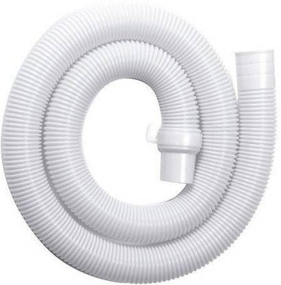 NEW WARE 2 Meter Washing machine Outlet pipe Drain Corrugated Plastic Outlet/Drain/Extension Hose Suitable for All Fully/Semi Automatic Washing Machines Outlet (Length: 2 Meter, White) Hose Pipe